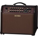 BOSS ACS-PRO Acoustic Singer Proギターもボーカルもこのアンプ1台で、ハイクオリティに完結　Acoustic Singerシリーズは、トップ・クラスの音質とクリエイティブな機能を搭載したアコースティック・ギター・アンプです。BOSS による最新のアンプ開発技術を惜しみなく投入し、艶のある鮮やかなサウンドとクリアさ、力強さを実現しました。　アコースティック・ギター用、ボーカル用の2 チャンネル仕様で、それぞれディスクリート・アナログ・インプット回路と3 バンドEQ を搭載。スタジオ・クオリティのサウンドを生み出します。さらにAcoustic Resonance、Looper、Auto Harmony、エフェクトなど、弾き語りギタリストのライブ・パフォーマンスを彩るツールを1 台に凝縮しています。・プレミアム・サウンドと多彩な機能を凝縮したプロフェッショナル・アコースティック・アンプ・120Wのバイ・アンプ設計。20cm（8インチ）のカスタム・ウーファーとドーム・ツィーターを搭載・ディスクリート・アナログ・インプット回路と3 バンドEQ を搭載した2 チャンネル仕様・ギター・チャンネルにはアコースティック・ギター本来の自然で豊かな鳴りを取り戻すAcoustic Resonance 機能を搭載・標準/XLR のコンボ・ジャックを搭載しボーカルやギター・マイク、その他の楽器を入力できるマイク・チャンネル装備・ギター・チャンネルにはChorus、マイク・チャンネルにはDelay/Echo、両チャンネルにそれぞれReverb を搭載・ギターのコード進行から自動でキーを検出し、音楽的で自然なハーモニーをつけてくれるHarmony 機能を装備・ライブ・パフォーマンスでだけでなく、練習や曲作りにも活躍するLooper 機能を搭載・各チャンネルに、ハウリング・ノイズを除去するAnti-Feedback 機能を装備・XLR DI アウトを2 系統搭載し、各チャンネルの独立出力（ダイレクト音かエフェクト音を選択可能）、もしくは各チャンネルのミックス・サウンドを出力可能・PCへのダイレクト・レコーディングが可能なUSB 出力・Looper、Harmony、エフェクトは別売のフットスイッチでコントロール可能仕様概要定格出力:120W（ウーファー:100W、ツィーター:20W）規定入力レベル:　MIC INPUT:-33dBu（2.5kΩ）　GUITAR INPUT:-10dBu（5MΩ）　AUX INPUT:-8dBu（10kΩ）スピーカー:20cmウーファー×1、2.5cmドーム・ツィーター×1接続端子:　MIC端子:コンボ・タイプ（XLR、TRS標準）　GUITAR端子:標準タイプ　AUX IN端子:ステレオ・ミニ・タイプ　PHONES/REC OUT端子:ステレオ標準タイプ　DI/LINE OUT MIC/MIX端子:XLRタイプ　DI/LINE OUT GUITAR/MIX端子:XLRタイプ　FOOT CONTROL LOOPER/CHORUS端子:TRS標準タイプ　FOOT CONTROL HARMONY/MUTE端子:TRS標準タイプ　GA-FC端子:TRS標準タイプ　USB端子:USB Bタイプ　AC IN端子電源:AC100V（50/60Hz）消費電力:50W付属品:取扱説明書、電源コード、2P-3P変換器、保証書、ローランド ユーザー登録カード、GA-FCシール別売品:フットスイッチ:FS-5L、 FS-6、 FS-7、エクスプレッション・ペダル:FV-500L、FV-500H、Roland EV-5、GA FOOT CONTROLLER: Roland GA-FCサイズ:417(幅)×330(奥行)×358(高さ)mm重量:14.5kg※0dBu＝0.775Vrms関連タグ：ボス アコースティックシンガープロ ROLAND ローランド AC-33 AC-40 AC-60 AC-90仕様詳細・対応動作要件は、本製品メーカーサイト情報をご参照の上、お買い求めください。