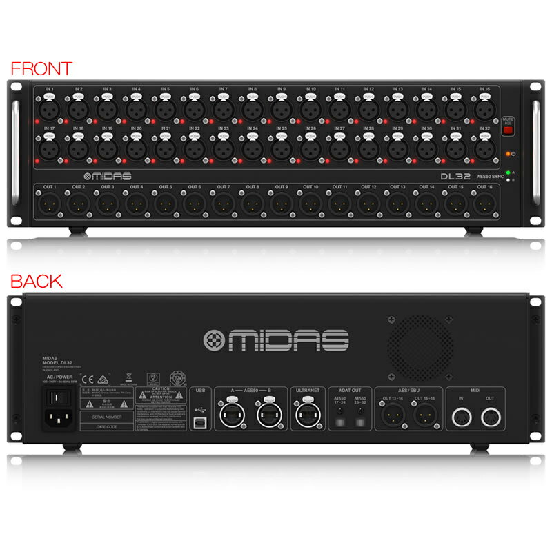 MIDAS DL32 DIGITAL STAGE BOX 安心の日本正規品！