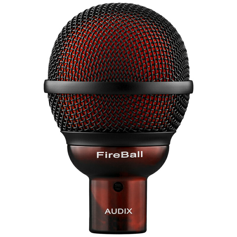 AUDIX FIREBALL超小型プロフェッショナル楽器用ダイナミックマイクロフォン。　FIRBALLはプロフェッショナル向けのダイナミックマイクです。　主にハーモニカ、アコーディオン、ビートボックスボーカルなどに最適です。SPL(サウンド・プレッシャー・レベル)が140dBでも歪みにくく音を正確に探知します。そのためライブやレコーディングにも最適です。　FIRBALLは他の楽器サウンドが混在せず音声のみ認識可能にするため一律に音声探知するハイパーカーディオイドを採用。40Hzから19kHzまでの幅広い周波数にVLMテクノロジーによりナチュラルで正確な音を探知が可能です。　FIREBALLは軽量且つコンパクトでクリップ感も優れています。周波数は50 Hz - 16 kHz対応です。　材質はアルミニウムボディにスチールメッシュグリル、ゴールドプレートXLRコネクター仕様です。　このモデルはインピーダンスが低いためギターアンプと組み合わせて使用する際はインピーダンストランスフォーマー(T50K)をご使用ください。仕様タイプ:ダイナミック周波数特性:50Hz - 16kHz指向性特性:カーディオイド出力インピーダンス:280ohms感度:1.5mV/Pa @1kテクノロジー:VLM Type Bオフ・アクシス:＞23dB最大SPL:≧140dB電源:Noneコネクター:3-pin XLRm極性:　1-グランド　2-ホット　33-コールド素材/フィニッシュ:アルミニウム(陽極処理済み)重量:128g長さ:77.5mm同梱物:　DCCLIP - ナイロン製マイククリップ　P1 - キャリングポーチ関連タグ：オーディックス ハーモニカ ボイパ ダイナミックマイク仕様詳細・対応動作要件は、本製品メーカーサイト情報をご参照の上、お買い求めください。