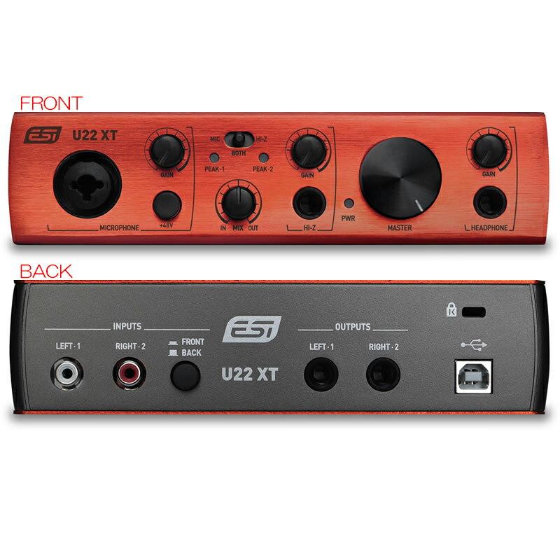 ESI U22 XT 2IN/2OUT 24bit/96kHzб USBǥI/F ¿ʡ