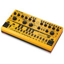 BEHRINGER TD-3-MO-AMMIDIコントロール可能なVCFやサブハーモニクスオシレーター、マニュアルアクセントコントロールなど様々な機能を追加しさらに強力になった”Modded Out”モデルのTD-3　ベリンガー 「TD-3-MO-AM」 は販売中のベリンガー「TD-3」 にモディファイを施した”Modded Out”モデルのアナログベースラインシンセサイザーです。　VCO、VCF、VCAによる純粋なアナログ信号回路にトランジスタ波形整形回路を備えたノコギリ波および矩形波VCOを搭載。カットオフ、レゾナンス、エンベロープ、ディケイ、アクセントのコントロールを備えた4極ローパスレゾナンスフィルターは強力にサウンドを変化させます。　さらに3つのレベルを選択可能なサブオシレーターを追加し、スライドタイムは6倍の長さまで調整可能。3つのアクセントスウィープスピードモード、ハイレゾナンスモードを備えた3つのアクセントスウィープコンビネーション、フィルターFMコントロール、MUFFLER回路も追加しました。　パラーメーターも新たに見直し、パッチングポイントも追加されています。特長・伝説的なMODをフィーチャーした”Modded Out”モデルのアナログベースラインシンセサイザー・オーセンティックなVCO、VCF、VCAによる純粋なアナログ信号回路・トランジスタ波形整形回路を備えたノコギリ波および矩形波VCO・カットオフ、レゾナンス、エンベロープ、ディケイ、アクセントのコントロールを備えた4極ローパスレゾナンスフィルター・7トラックの使いやすい16ステップシーケンサー・MIDI C/C経由で完全に制御可能なフィルタ周波数・切り替え可能な出力レベルを持つサブハーモニックオシレーター・外部スライドコントロール付きの本物のアナログスライド回路・スライドタイムコントロールにより、スライドタイムを変更可能(最大6倍)・スイープスピードスイッチは、3つのアクセントスピードモード(SLOW、NORM、FAST)を搭載・アクセントスイープスイッチは、ハイレゾナンスモードで3スイープの組み合わせが可能・Filter FM制御は、VCAのオーディオ出力からフィルタ周波数をコントロール可能・Muffler回路は、フルベースレスポンスとポストVCAディストーションを提供・アクセントを手動でアクティブにする専用のアクセントプッシュボタン・ノンアクセントノートに幅広いアタックタイム提供するソフトアタックコントロール・ノンアクセントノートに幅広いディケイタイムを提供するノーマルコントロール・アクセントノートに幅広いディケイタイムを提供するアクセントコントロール・現在のノートのフィルタ周波数トラッキング用のフィルタトラッキングコントロール・あなたの音に非常識なスパイスとエッジを追加できるオーバードライブコントロール・極端な創造性のために多数のCVとGATE IN/OUTを搭載・16ボイスポリチェーンにより、複数のシンセサイザーを組み合わせて最大同時発音数16を実現・15個のコントロールと33個のスイッチにより、すべての重要なパラメーターに直接リアルタイムでアクセス可能・MIDIチャンネルと音声優先の選択が可能なUSB/MIDIを実装仕様タイプ:アナログ　同時発音数:モノフォニック オシレーター数:1 VCF数：1(Low-Pass) エンベロープ数:1電源:9VDCセンターマイナス 670mA(電源アダプター付属)寸法:56 x 305 x 165 mm重量:1.4kg関連タグ：ベリンガーアナログシンセサイザー仕様詳細・対応動作要件は、本製品メーカーサイト情報をご参照の上、お買い求めください。