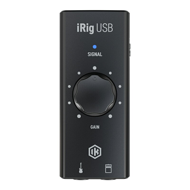 IK Multimedia iRig USBギターの旅は、ここから始まるベストセラーが、デジタル対応に　iRig USBは、モバイル・ギター/ベース・インターフェイスの次世代機です。USB-Cによるデジタル接続に対応し、再設計された筐体によりデザインと操作性を一新。IKが誇る最新のアンプ/エフェクト・モデリング・ソフトウェアを同梱し、自宅や外出先でギター/ベースの練習、演奏、レコーディングを簡単に、そして手頃な価格で実現する、ギタリスト/ベーシストの最初の選択肢となるでしょう。　iRig USBとiPhone/iPadだけで簡単にアイデアを録音したり、お気に入りのバッキング・トラックに合わせて練習が行えます。専用のアンプ出力も搭載しているので、アプリのトーンを実際のアンプと組み合わせて大音量で鳴らすことも可能です。　iRig USBがあれば、時間や場所を選ばず、インスピレーションの赴くままに、演奏することの楽しさを味わうことができます。主な特徴・コンパクトなギター/ベース用インターフェース・同梱のUSB-C to USB-CケーブルでiPhone 15、iPad、Mac/PCに接続 ※・練習時に便利な3.5mmステレオ・ミニ・ヘッドフォン出力・アンプ、ペダルボード接続用の1/4インチ標準アンプ出力・多くのレコーディング、練習用アプリに対応・USBバスパワーで駆動・高品位なソフトウェアをバンドル ※本機をLightning端子搭載のiPhone/iPadデバイスとお使いいただく場合は、Apple Lightning - USB 3カメラアダプタ(別売)とUSB-C - USB-Aケーブル(別売)が必要です。概要超コンパクト、サウンドは本格　iRig USBは、広い周波数特性とダイナミック・レンジで、アクティブ/パッシブを問わず、あらゆるギターやベースに対応する超小型のオーディオ・インターフェイスです。クリッピング・インジケーター付きの操作しやすいゲイン・コントロール・ノブ、ヘッドフォン出力、アンプ出力を搭載し、単にコンパクトなだけでなく、操作性、利便性、音質にも妥協はありません。最高のトーンで、どこでも練習を　練習は楽しく、刺激的であるべきです。iRig USBを使えば、最高のトーンで時と場所を選ばずにいつでも練習ができます。iRig USBを接続したiPhone/iPad、Mac/PC上で動作する本製品付属のAmpliTubeやTONEXを使用すれば、実機さながらのサウンドで、退屈になりがちな練習も、きっと時間を忘れて打ち込めるでしょう。アイデアをすぐに録音　iRig USBは、Mac/PC、iOSのほとんどのレコーディング・アプリで使用できます。本製品付属のAmpliTubeやTONEXは、DAWのプラグインとしても動作するので、お気に入りのDAWを使って、イメージをすぐに録音することが可能です。※本機をLightning端子搭載のiPhone/iPad デバイスとお使いいただく場合は、Apple Lightning - USB 3カメラアダプタ(別売)とUSB-C - USB-Aケーブル(別売)が必要です。充実の付属ソフトウェア　iRig USBは、ギター/ベースの新しいサウンドを追求するのに最適です。iPhone/iPad、Mac/PC上で動作する本製品付属のAmpliTubeやTONEXを使えば、いつでもプロ仕様のリグを持ち歩くことができるのです。　本製品付属のTONEX SEでは、AI Machine Modelingのパワーによって再現される、実際のアンプやペダルをキャプチャーした200種類のプレミアムTone Modelが利用できます。また、Mac/PC版 TONEXソフトウェアでは、自分のアンプやペダルをキャプチャーし外出先に持ち出すことも可能です。Mac/PC版AmpliTubeでは、Tone Modelをリグの中に組み込むこともできます。　AmpliTube 5 SE for Mac/PCとAmpliTube for iOSは、究極のトーン・プロセッシングとレコーディング・スタジオを提供します。ギターやベースのトーンを作るために必要不可欠なアンプ、エフェクト、キャビネット、そして録音環境が一度に手に入るのです。友人とのジャムセッションに　iRig USBがあれば、リハーサル・スタジオやガレージにペダルボードを持ち込む必要はありません。iRig USBのアンプ出力を外部アンプやパワード・モニターに接続するだけで準備完了です。iOSデバイス(またはラップトップ)でお気に入りのAmpliTube、TONEXのプリセットロードすれば、誰もがあなたのトーンに驚くことでしょう。あなたの成長を支える相棒として　iRig USBは、演奏レベルや音楽スタイルに関わらず、練習、ジャムセッション、レコーディングなどを行うプレイヤーにとって最高の相棒になるでしょう。iRig USBで、より良いサウンド、より快適な演奏、より速い上達を目指しましょう。仕様共通量子化:24ビット A/D、D/A変換サンプルレート:44.1kHz、48kHzデバイス接続端子:USB Type-Cインストゥルメント入力入力インピーダンス:500kΩ最大入力レベル:+13.5dBu周波数特性:20Hz〜20kHz ±0.5dB @48kHzダイナミックレンジ:90dB(A)アンプ出力出力ジャック:アンバランス出力インピーダンス:3.3kΩ周波数特性:10Hz〜20kHz ±1dB(48kHz サンプルレート時)ダイナミックレンジ:97dB (A)ヘッドフォン出力出力インピーダンス:22Ω最大出力レベル:約6mW @50Ω負荷周波数特性:10Hz〜20kHz ±1dB(48kHz サンプルレート時)ダイナミックレンジ:94dB (A)内容品:iRig USB 本体、USB-C to USB-C ケーブル(60cm)寸法:99mm x 42mm x 25mm重量:54g関連タグ：アイケー マルチメディア オーディオインターフェイス ベース ギター エフェクタ仕様詳細・対応動作要件は、本製品メーカーサイト情報をご参照の上、お買い求めください。