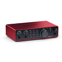 Focusrite Scarlett 2i2 gen4アーティストのために生まれ変わったスタジオ品質の2 In / 2 Outインターフェイス追求された音質　第4世代Scarlettのマイクプリアンプは69dB(※Scarlett2i2/4i4のみ、Soloのゲインレベルは57dBです。)ものゲインレンジを誇り、Scarlett史上最もクリアかつディテールに富んだサウンドを実現します。マイクをセットアップすれば、超高音質でボーカルやギターの録音が可能です。インストゥルメント入力にエレキギターを接続すれば、まるでギターアンプに繋いでいるかのように録音が行えます。ライン入力には、シンセやグルーヴボックスを直接接続することが可能です。4i4では豊富なライン入出力を使用し、お気に入りのアウトボードを接続することもできます。Scarlettを使って、プロ品質のFocusriteサウンドでレコーディングを行いましょう。あらゆるニュアンスを逃さずキャプチャー　世界中のハイエンドスタジオで使用されているFocusriteのフラッグシップインターフェイスRedNetと同等の24ビット/192kHzコンバーターを搭載。あらゆる演奏のニュアンスや音質を逃すことなくあなたの楽曲に取り込むことができます。シグネチャーサウンド　Scarlettの特徴の一つであるAirモードを再設計。アナログプレゼンスブーストとハーモニックドライブ2つのモードを備えています。　有名スタジオにある定番コンソールのように、煌びやかなプレゼンスや豊かな倍音を加えることができます。　ミックス内でリードボーカルや楽器のトラックを前に出すこの機能は、あなたのレコーディングに欠かせないものとなることでしょう。レベル調整はScarlettにお任せ　ダイナミックゲインHaloは視認性の高いLEDでどんなマイクでも素早く簡単にレベルを設定できます。新たに追加されたオートゲイン機能(※Scarlett 2i2/4i4のみ搭載。)でScarlettにレベル調整を任せることも可能です。ボタンを押して10秒間演奏するだけで、入力レベルが完璧に調整されます。クリッピングの心配は無用　クリップセーフ機能*が、どんなエンジニアでも敵わないほどの精度であなたの演奏をチェックします。入力信号が1秒間に最大96、000回もチェックされレコーディング中の音量変化を敏感に感知、クリッピングの恐れがあるとゲインが自動的に調整されます。テイクが台無しになる心配はなくなり演奏だけに集中する環境を提供します。オートゲイン機能、クリップセーフ機能(※オートゲイン機能、クリップセーフ機能はScarlett 2i2/4i4のみ搭載。)はScarlett 2i2/4i4のみ搭載。充実のモニタリング機能　独自設計のヘッドフォンアンプと広いダイナミックレンジにより、Scarlet t史上最高のモニタリング環境を提供します。120dBものダイナミックレンジを誇るラインアウトプットを搭載、高インピーダンスヘッドフォンにも対応するヘッドフォンアウトはこれまで以上にラウドでクリアなモニタリングが可能です。全てのモデルでヘッドフォンとスピーカーの出力を個別にコントロールでき、レコーディング、ミキシング、プレイバックそれぞれの用途に応じて柔軟に調整を行えます。4i4では4つのライン出力を使用し、複数のスピーカーや外部機器に出力可能。さまざまなモニター環境に対応します。ループバック　ループバック機能を利用することでPC出力信号やPCアプリケーションからステレオ信号をDAWでサンプリングすることができます。Scarlettの仮想チャンネルを通してこれらの信号をルーティング、コンピュータのオーディオ出力をライブ配信に取り入れる際にも活用できます。簡単なセットアップ　USBでPCに接続し電源を投入、起動するFocusriteイージースタートツールを使ってScarlettの使用用途を選択します。あとはガイドに沿うだけで、必要なソフトウェアのセットアップが完了します。また、レコーディングのヒントや役に立つその他のコンテンツにもアクセスできます。充実したサポート　Scarlettは常にユーザーのニーズに対応しています。プレミアムビルドクオリティと信 頼性の高いドライバーが最高のユーザー体験を提供します。保証　Focusriteインターフェースは3年間の製品補償期間を設けています。万が一製品に不具合が発生した場合も安心してご利用いただけます。仕様マイクプリアンプ:2ファンタム電源:対応楽器入力:2ライン入力:2Airモード:対応オートゲイン:対応クリップセーフ:対応ライン出力:2ヘッドホン出力:1ループバック:対応接続:USB Type-Cプロトコル:USB 2.0形状:デスクトップアナログ同時入出力:2 In / 2 OutA/D分解能:24ビット/192kHzバスパワー:対応(900mA)互換性:Mac、Windows、USB-C iPad電力要件:USB 3.0バスパワー5V@900mA外部電源アダプター:別売り(5V@1000mA)※XLR(リアパネル)とTRS(フロントパネル)を同時に接続された場合はフロントが優先されます。付属品:USB A-Cケーブル付属ソフト・付属音源:Ableton Live Lite、Avid(R) Pro Tools(R) Artist サブスクリプションの3か月間の無料ライセンス＆Complete Plugin Bundle、Focusrite Red 2 & 3 Plug-in Suite、Antares(R) Auto-Tune(R) Access、Native Instruments(R) MASSIVE / シンセサイザー、Brainworx(R) bx_console Focusrite SC 、XLN Audio(R) Addictive Keys 、XLN Audio(R) Addictive Drums 2: Studio Rock、Relab LX480 Essentials、Softube(R) Marshall(R) Silver Jubilee 255関連タグ：フォーカスライト スカーレット DTM オーディオインターフェース レコーディング 録音仕様詳細・対応動作要件は、本製品メーカーサイト情報をご参照の上、お買い求めください。