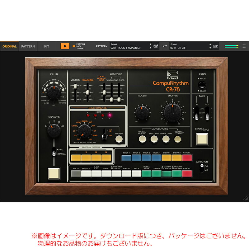 ROLAND CR-78 SOFTWARE RHYTHM COMPOSER ROLAND CLOUD