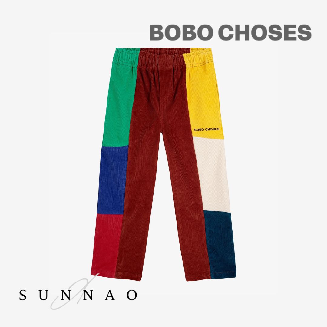 ＜BOBO CHOSES＞ Color Block Corduroy Straight Pants