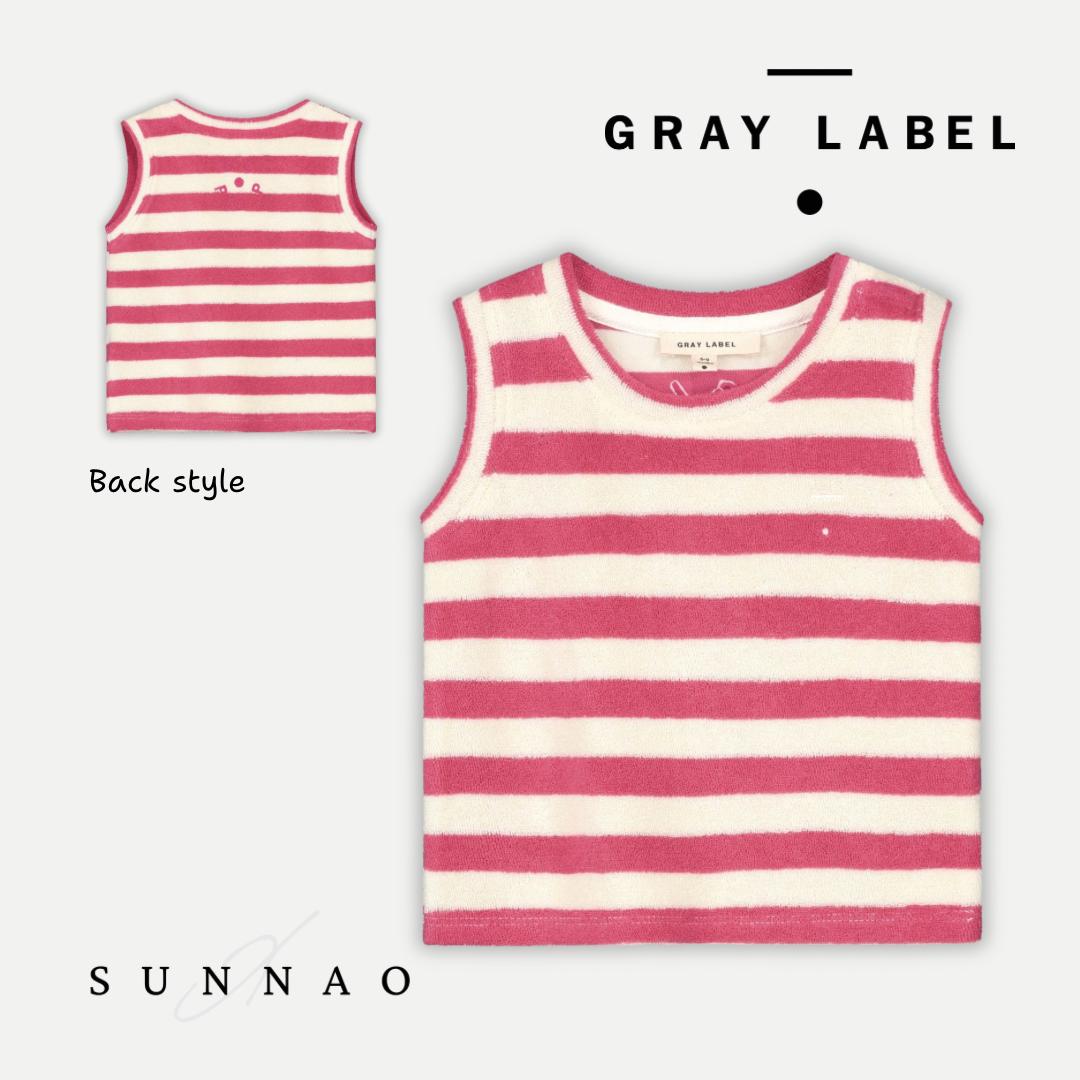<GRAY LABEL>BABY POP TERRY TANKTOP GOTS - Cherry/Cream