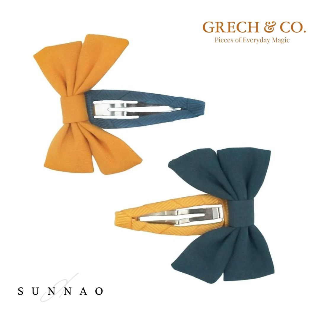 GRECH&CO. FABLE BOW CLIPS - TUSCANY+DESERT TEAL
