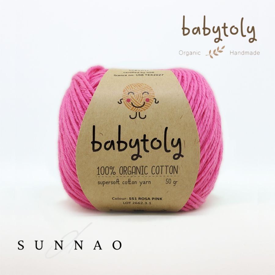 ＜Babytoly＞ Organic cotton yarnsROSA PINK（毛糸）