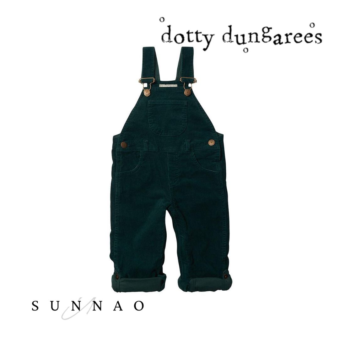 Dotty dungaree Moss green Corduroy Dungarees