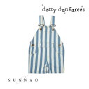 <Dotty dungaree> Stonewash stripe Shorts
