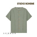 <STUDIO BOHEME PARIS> BLOUSE THELME - GREEN GREY