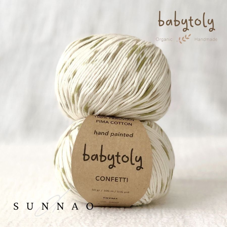 ＜Babytoly＞ Organic pima cotton yarnsConfetti Thyme（毛糸）
