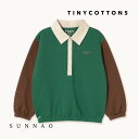 <TINYCOTTONS> Color Block Polo Sleeve Tee