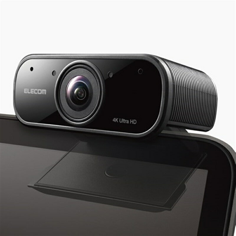 ELECOM エレコム Webカメラ UCAM-CX80FBBK 4K対応 830万画素 5倍デジタルオートズーム機能