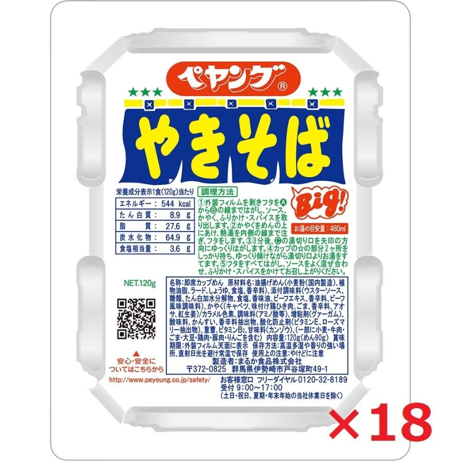 楽天サンネット商店ペヤング　ソース焼そば120g×18個　鉄板焼きそば風の味で大 カップラーメン　インスタント　カップめん　麺 　非常食