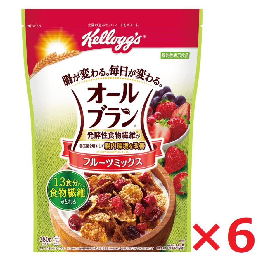 ケロッグ オールブラン フルーツミックス 380g×6袋 機能性表示食品 日本ケロッグ kellogg 039 s シリアル