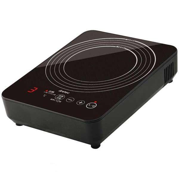 ドリテック IHクッカー ピコ DI-223BK コンロ 1口 ヒーター 卓上コンロ 小型 小さい コンパクト ポータブル