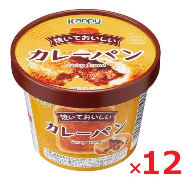 賞味期限12/15まで 特価 カンピー 焼いておいしいカレーパン 80g×12個 ワケアリのサムネイル