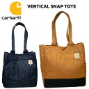 カーハート トートバッグ バーティカル スナップ トート CARHARTT VERTICAL SNAP TOTE CB0380 メンズ レディース BLACK ...