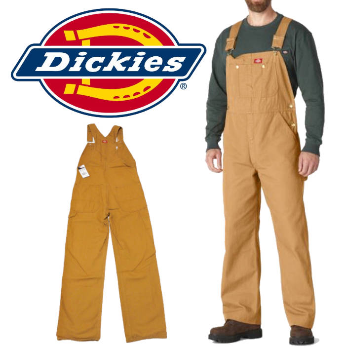 Dickies ディッキーズ Bib Duck Overalls ビブ ダック オーバーオール DB100 メンズ 定番 brown duck B..