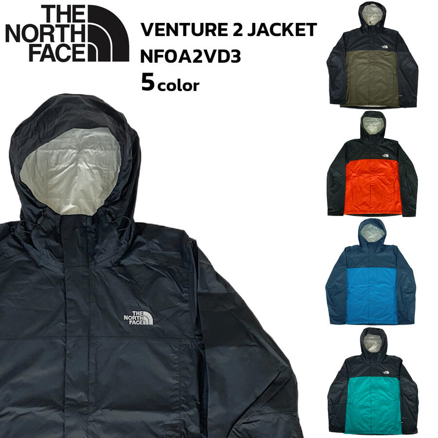 THE NORTH FACE ザ ノースフェイス VENTURE 2 JACKET ベンチャー 2 ジャケット NF0A2VD3 CX6 TY1 48I NX6 SH9 ブラック ネイビー レッド トープ グリーン メンズ レディース ユニセックス 防風 ナイロンパーカー アウター ブルゾン アウトドア キャンプ レジャー 送料無料