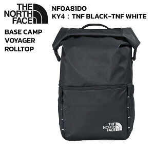 ザ ノース フェイス バックパック THE NORTH FACE BASE CAMP VOYAGER ROLLTOP ベースキャンプ ボイジャー ロールトップ NF0A81DO KY4 TNF-BLACK 25L ブラック メンズ レディース リュックサック デイバック かばん BAG アウトドア