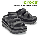 NbNX K NbV gv Xgbv T_ #209842 ubN CROCS MEGA CRUSH TRIPLE STRAP SANDAL BLACK 22 23 24 25 NXCg ACRjbNRtH[g `L[\[ jZbNX fB[X  r[` v[