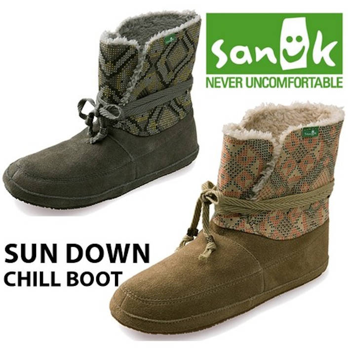 SANUK サヌーク W SUN DOWN CHILL サンダウンチル SWF10817 レディース ボア ブーツ 2Way レースアップ おしゃれ 冬コーデ 楽天 あす楽対応のサムネイル