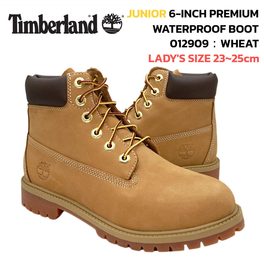 ティンバーランド ティンバーランド ジュニア 6インチ プレミアム ウォータープルーフ ブーツ ウィート12909 Timberland JUNIOR 6INCH PREMIUM WATERPROOF BOOT WHEAT イエローブーツ ワイズ：W（ワイド） レディースサイズ 女子 23 23.5 24 24.5 25 靴