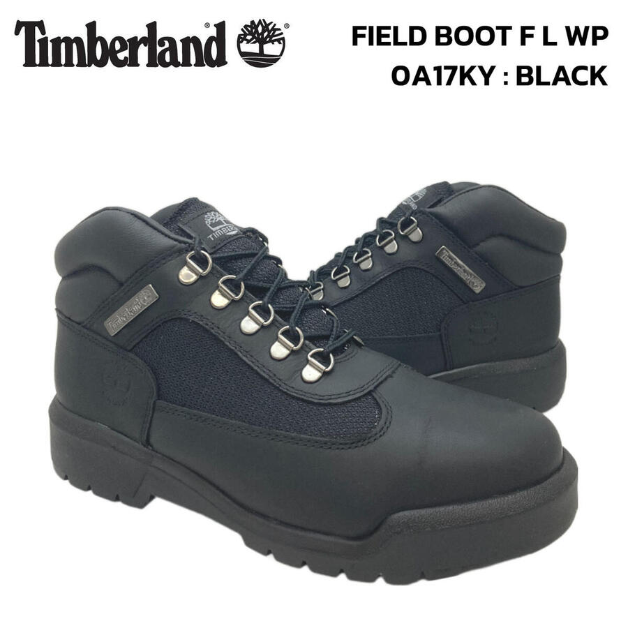 ティンバーランド メンズ フィールドブーツ ウォータープルーフ A17KY Timberland FIELD BOOT FL WP BLACK ブラック 黒 レザー レースアップ ブーツ