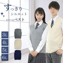 【SALE!】綿混 スクールベスト 大きいサイズ対応 3L 4L 5L 6L 男女兼用 薄手 オールシーズン Vネック ニット ベスト 学生 女子高生 女子 男子 高校生 中学生 学校 コットン 紺 ネイビー グレー 学生服メーカー監修
