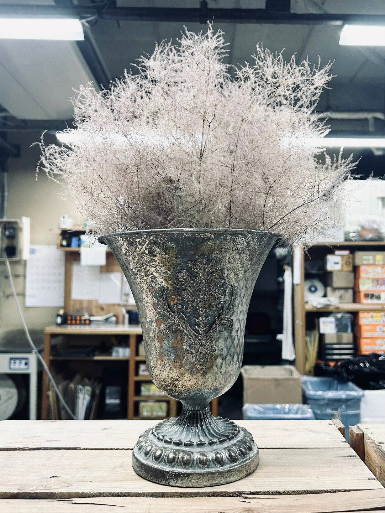 シャイニーカップS ガーデン雑貨 フラワーポット アイアン アンティーク 送料無料 (北海道・沖縄を除く)