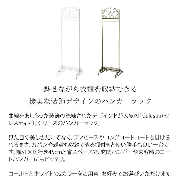 【ポイント2倍】 ハンガーラック ハンガーポール 衣類 帽子 靴 コート ワンピース ドレス バッグ スリッパ ブーツ シングルハンガー 物置 整理ラック 一人暮らし エレガント [2]