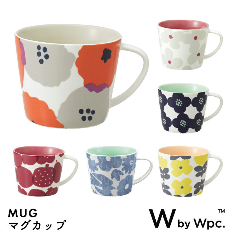 ＼ラッピングOK!／ W by Wpc. マグカップ MUG スープマグ 食洗機OK 電子レンジOK 電子レンジ対応 食器洗浄機対応 400ml 磁器 花柄 鳥 北欧 ナチュラル おしゃれ かわいい Wpc. Patterns