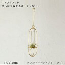 インブルーム ラウンドオーナメント ロング モビール inbloom オーナメント アイアン ゴールド エアプランツ ホルダー インテリアグッズ オブジェ 天井 飾り リビング ダイニング シンプル かわいい