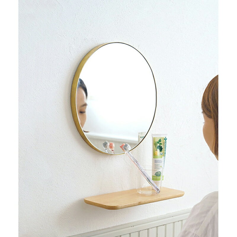 【お買い物マラソンP2倍】ブラスラウンドミラー320 真鍮 壁掛けミラー 丸 鏡 丸型 ラウンド 直径32cm クラシカル 上質 高級感 アンティーク ヴィンテージ おしゃれ 玄関 トイレ リビング 洗面 ウォールミラー Brass round mirr [2]