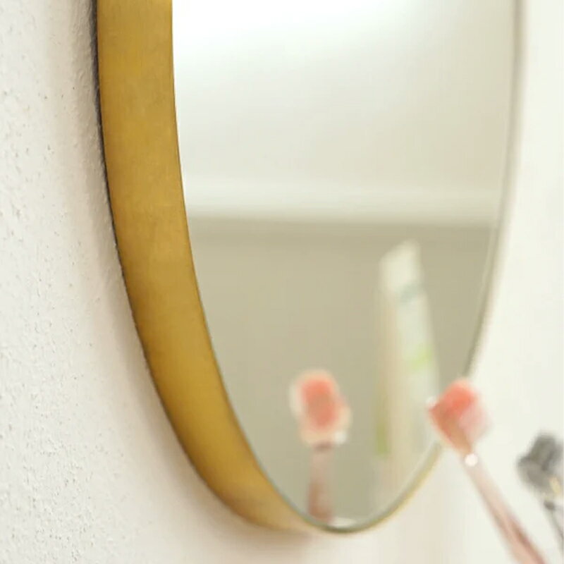 【お買い物マラソンP2倍】ブラスラウンドミラー320 真鍮 壁掛けミラー 丸 鏡 丸型 ラウンド 直径32cm クラシカル 上質 高級感 アンティーク ヴィンテージ おしゃれ 玄関 トイレ リビング 洗面 ウォールミラー Brass round mirr [3]