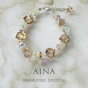 AINA SWAROVSKI CRYSTAL 1-3 スワロフスキー クリスタル エレメント アクセサリー ブレスレット 贈り物 プレゼント ギフト お祝い 送料無料 おしゃれ レディース 女性 母の日 彼女 妻 記念日 誕生日 結婚 パーティー 30代 40代 50代 60代 あす楽