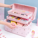ジュエリーボックス キッズ 宝石箱 バスケット 収納ボックス プリンセス アクセサリー収納ケース 髪飾り ピアス収納 指輪ケース 収納ボックス かわいい おしゃれ 七五三 お誕生日 プレゼント 入園 卒業 お祝い 34*19*23cm Mサイズ(4)