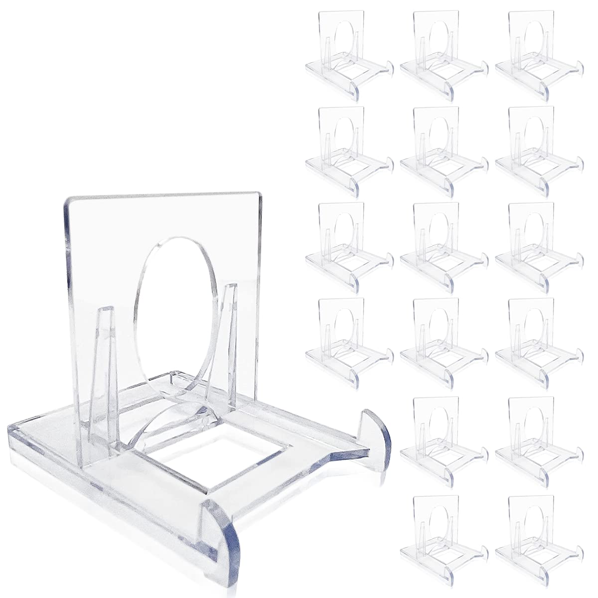 【期間限定50%OFF】カードの鎧 スタンド カードスタンド 全面クリア 透明 可動式 角度調整 コンパクト マグネットローダー 対応 まとめ買い 複数セット コレクション 向け 飾る アクリル 高い透明度 スリーブ トレーディングカード トレカ ポケモンカード ポケカ