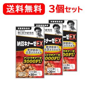 【楽天グループ利用P最大17倍】＆100円オフ★3個セット 野口医学研究所 NEW 納豆キナーゼEX (24mg×90粒) 約30日分【栄養補助食品】 お買い物マラソン SALE