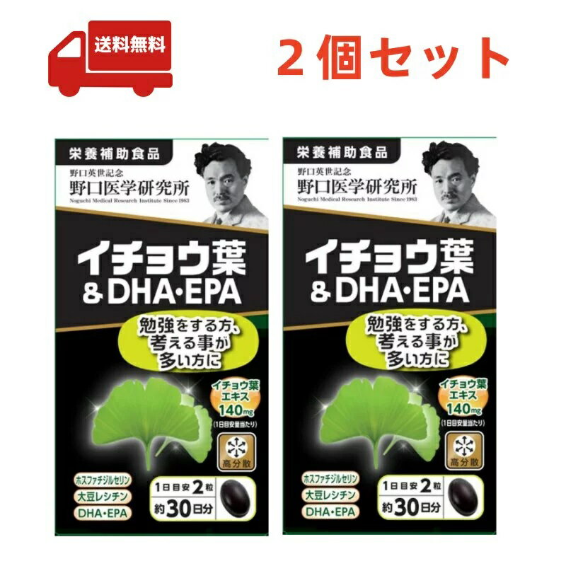 【2点購入で500円割引！P5倍確保最大46倍】＆100円オフ★2個セット 野口医学研究所 NEW イチョウ葉＆DHA・EPA 約60日分 (60粒)*2 栄養補助食品