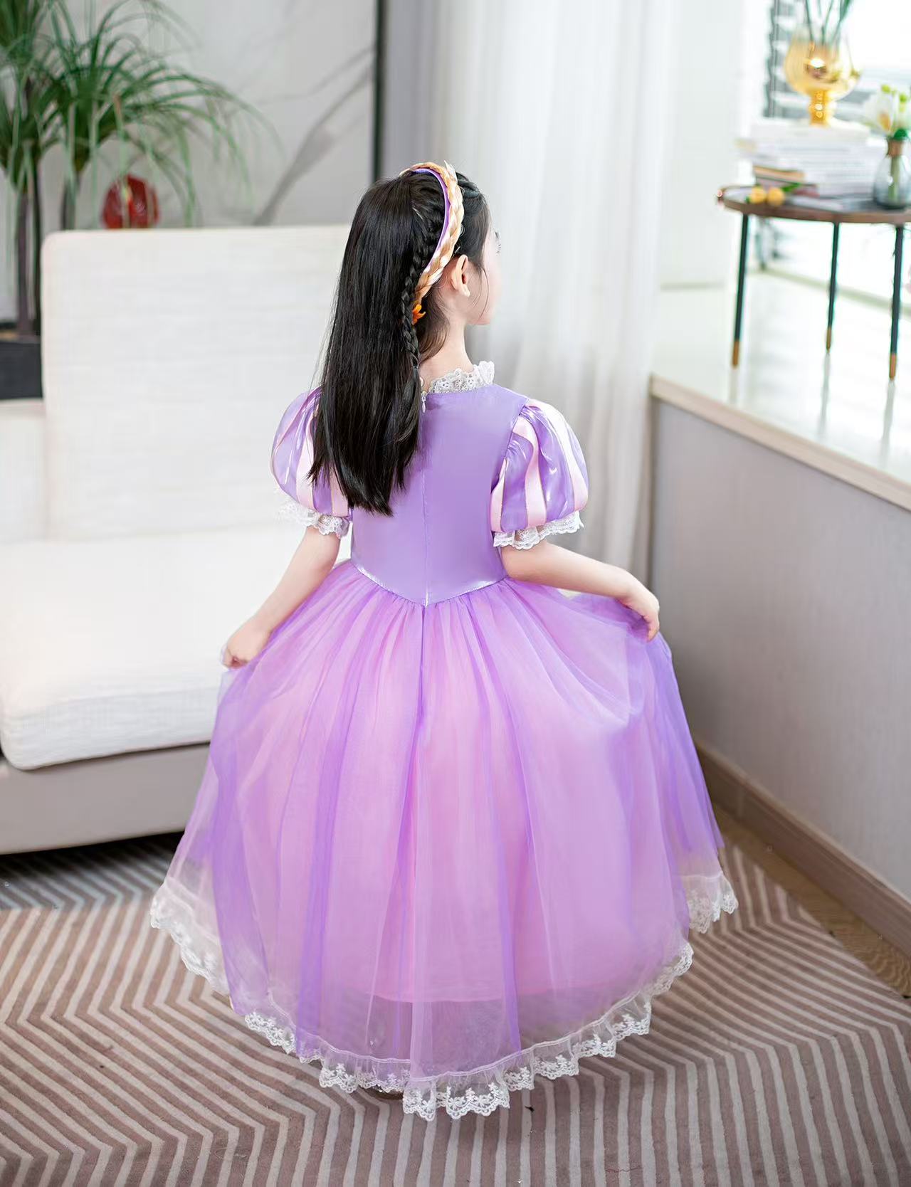 子供 プリンセス ドレス キッズ チュール ワンピース お姫様 人魚姫 衣装 キッズ コスチューム 女の子 仮装 マーメイド風 コスプレ ラプンツェル風 衣装 発表会 誕生日 ギフト ハロウィン プレゼント クリスマス ピンク 100-130 sunnyland-10000064 サニーランド サンプル画像3