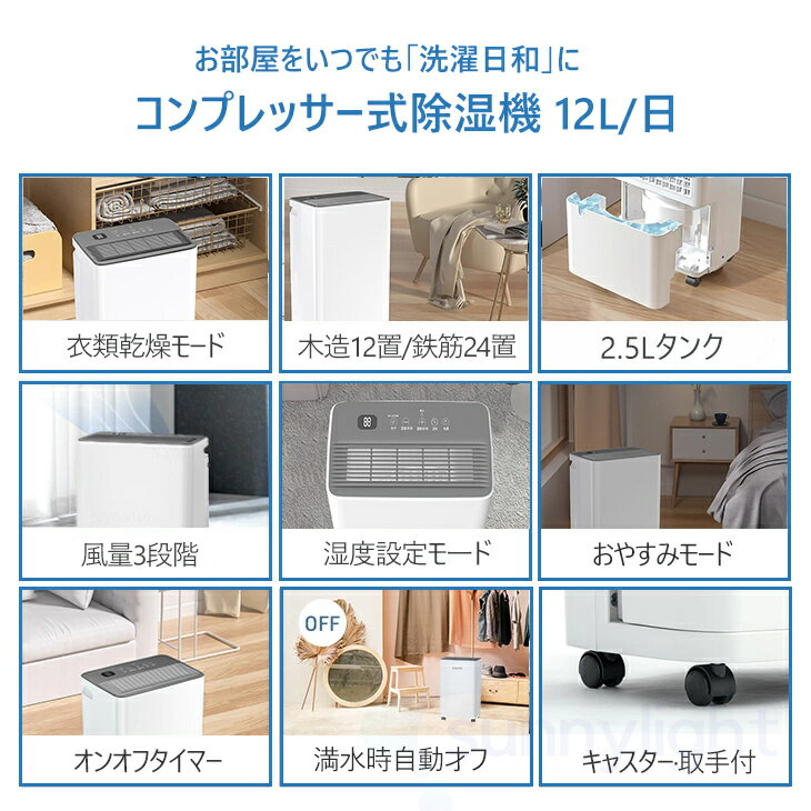 【★併用OK！10％OFF＋2,000円】2025新品 invitop 除湿機 除湿器 コンプレッサー 12L/日 40畳強力 APP制御 衣類乾燥 除湿乾燥機 空気清浄機 乾燥器 電気代 大容量 パワフル除湿 大容量 部屋干し 梅雨 タイマー付き 部屋干し 洗濯物 多機能 省エネ 静音 湿気対策 自動停止
