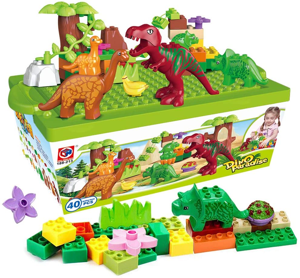 ラッピング対応 ブロック 子供おもちゃ 積み木 40ピース 大サイズつみき 知育玩具 3Dパズルブロック 男の子 女の子 キッズ 子供おもちゃ ジュニア 立体パズル 構築ブロック 建設玩具 ツミキ 積木 建築 建物・恐竜・動物 ゲーム モデルDIY ブロックオモチャ