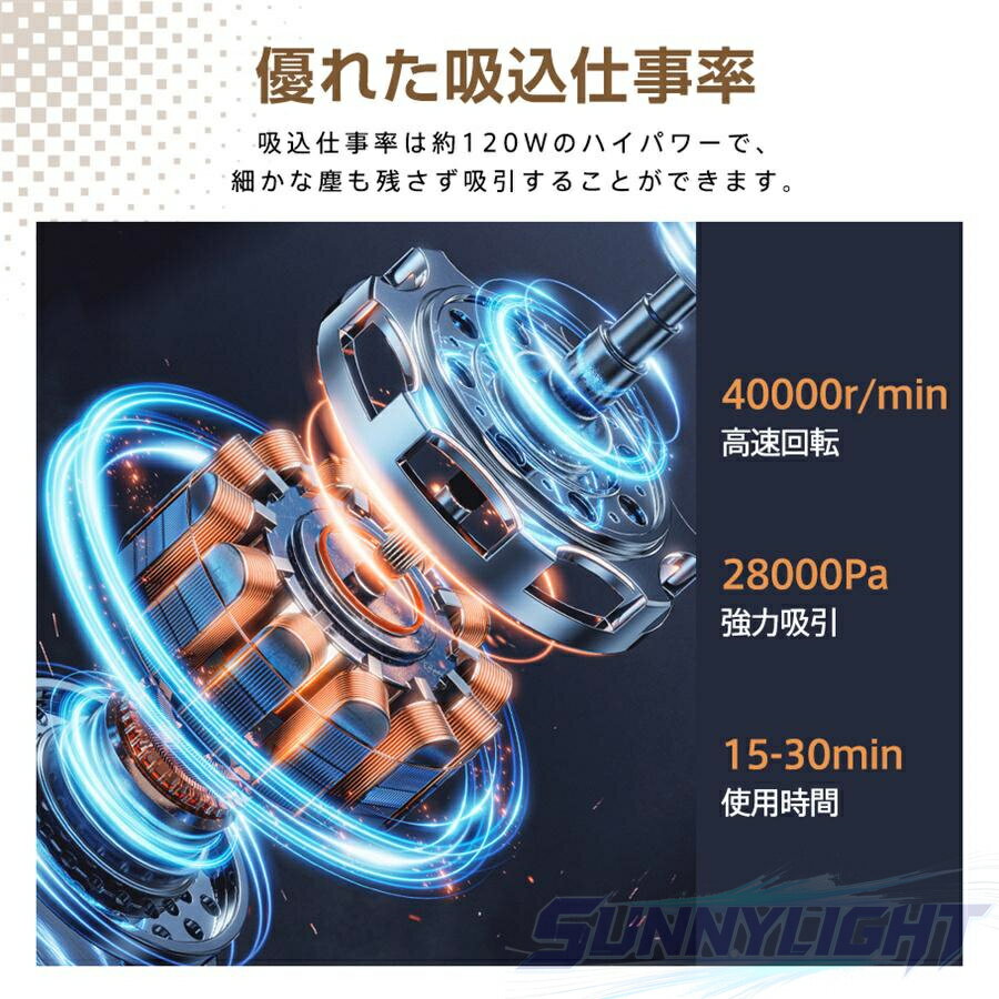 【2026年新登場】掃除機 コードレス 充電式 コードレス掃除機 乾湿両用 ハンディクリーナー 48000pa 吸引力 軽量 小型強力吸引 4WAY 業務用 長時間稼働 ハンディ掃除機 ワイヤレス掃除機 5重濾過 一人暮らし HEPAフィルター 家庭用 車用 省エネ年内掃除 3
