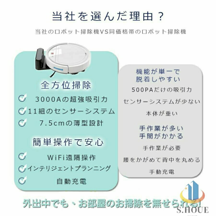 【2026新登場!】ロボット掃除機 水拭き両用...の紹介画像3