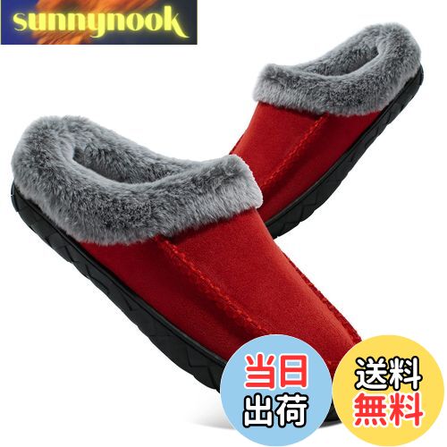 【送料無料】[Newdenber] NDB ルームシューズ スリッパ 冬用 ボア付き あったか ファー付き クロッグシ..