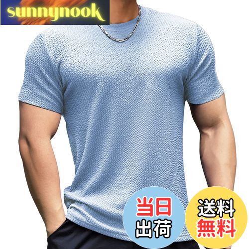 【送料無料】[Anmur] ジムtシャツ 半袖 メンズ 筋トレ ストレッチ フィットネス トレーニング スポーツ..