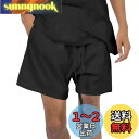ショートパンツ メンズ トレーニング ハーフパンツ ジム スポーツウェア フィットネスパンツ ポケット付き カジュアル 短パンツ 色:ブラック、サイズ:XL